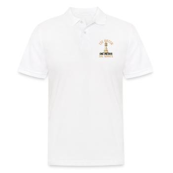 Schach Schachfigur - Männer Poloshirt - Weiß - Vorne - Kai (181cm)