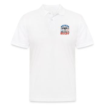 Rugbyman cadeau. Cadeau fan du rugby. joueur rugby - Polo Homme - blanc - Devant - Kai (181cm)