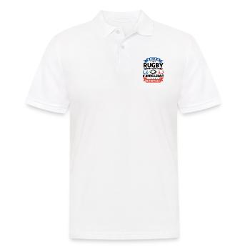 Cadeau rugbyman. cadeau rugby France. rugby fan . - Polo Homme - blanc - Devant - Kai (181cm)