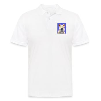 super cute white Capybara painting fluffy animal - Men's Polo Shirt - white - Front - Kai (181cm)