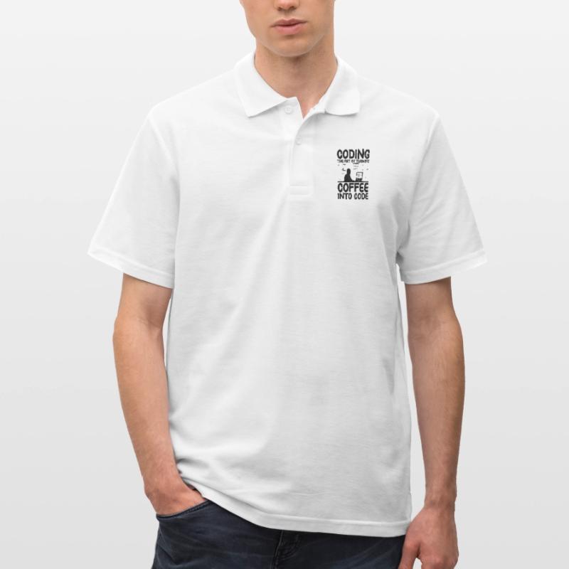 Kaffee-Codierung Programmierer Programmierer Entwickler Nerd Coff Männer Poloshirt