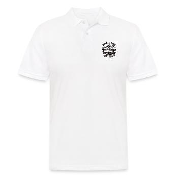 Grand-mère et grand-père en camping-car - Polo Homme - blanc - Devant - Kai (181cm)
