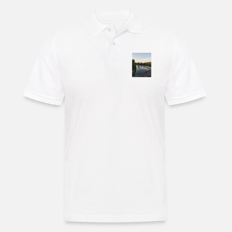 Abendstimmung - Männer Poloshirt - Weiß