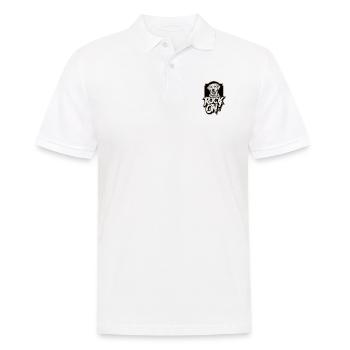 Labrador Retriever Hund - Rock on - Männer Poloshirt - Weiß - Vorne - Kai (181cm)