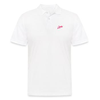 Love Me Like You Love Futsal Romantic Player Quote - Men's Polo Shirt - white - Front - Kai (181cm)