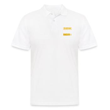 Jouer au futsal Marquer des buts Boire de la bière Citation amusante - Polo Homme - blanc - Devant - Kai (181cm)