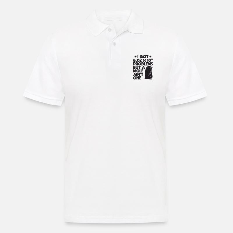Mole Day Problems Avogadro's Number Gift - Men's Polo Shirt - white
