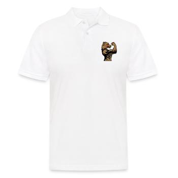 strong dog 002 - Männer Poloshirt - Weiß - Vorne - Kai (181cm)