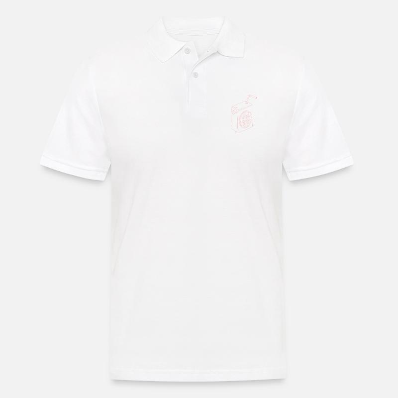 Saft - Sommer / pink - Männer Poloshirt - Weiß