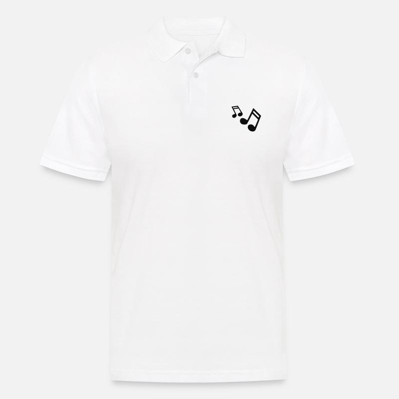 note musicali note musicali note musicali - Polo da uomo - bianco