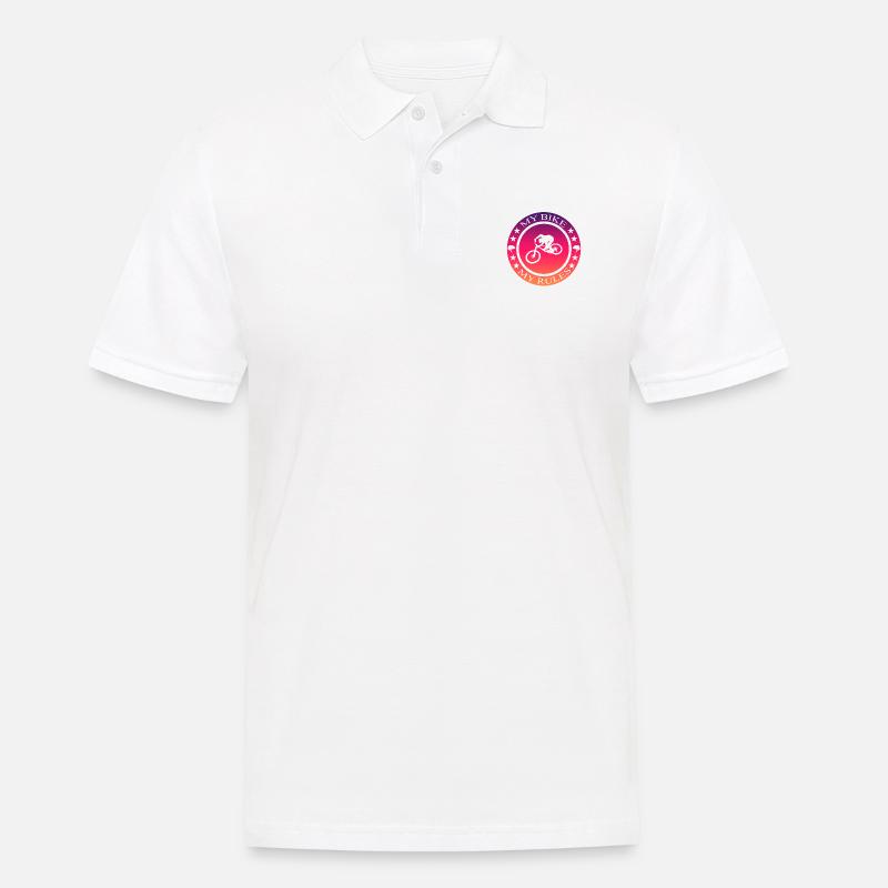 Biker Downhill Geschenk - Männer Poloshirt - Weiß