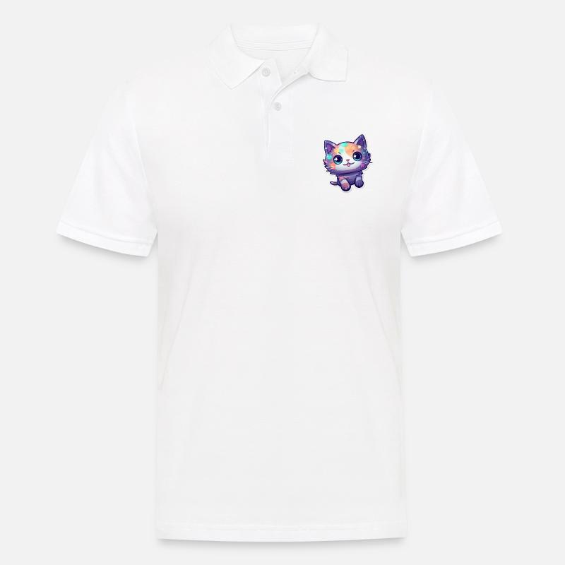 ein süßes Kätzchen - Männer Poloshirt - Weiß