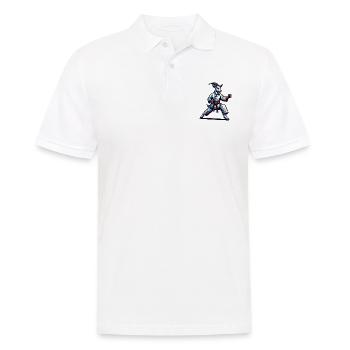 Karate-Ziege in Action – Dynamischer Kampfgeist - Männer Poloshirt - Weiß - Vorne - Kai (181cm)