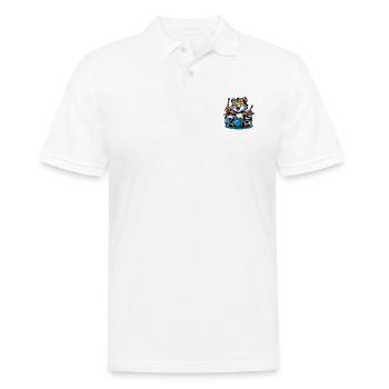 Global - Noir sans Japon Modèle - Polo Homme - blanc - Devant - Kai (181cm)
