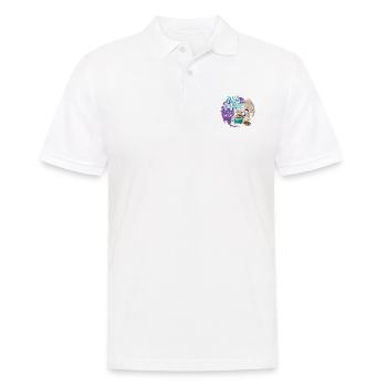 Les seins et le café sont tout ce dont j’ai besoin - Polo Homme - blanc - Devant - Kai (181cm)