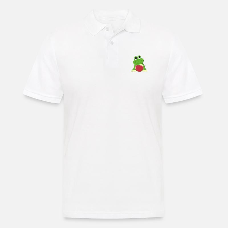 Frosch - Männer Poloshirt - Weiß