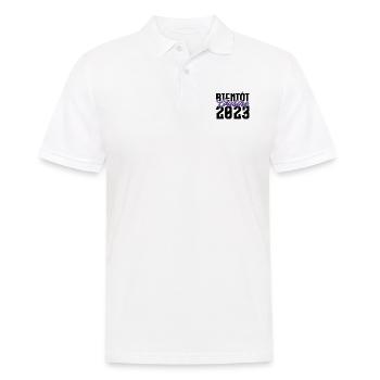 Cadeau Annonce grossesse bientôt Cousine 2023. - Polo Homme - blanc - Devant - Kai (181cm)