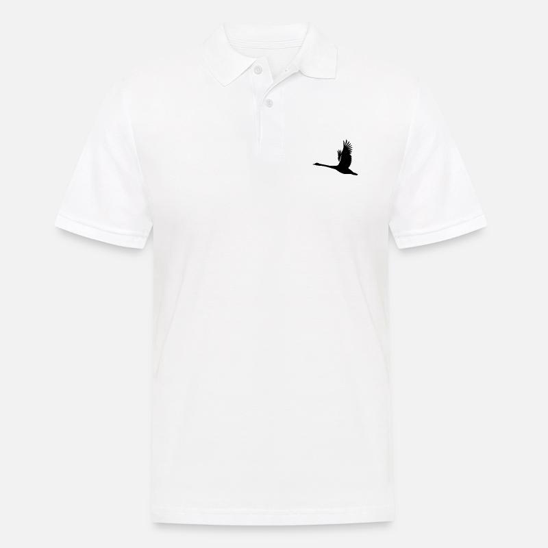 Tattoo Style Schwan - Männer Poloshirt - Weiß