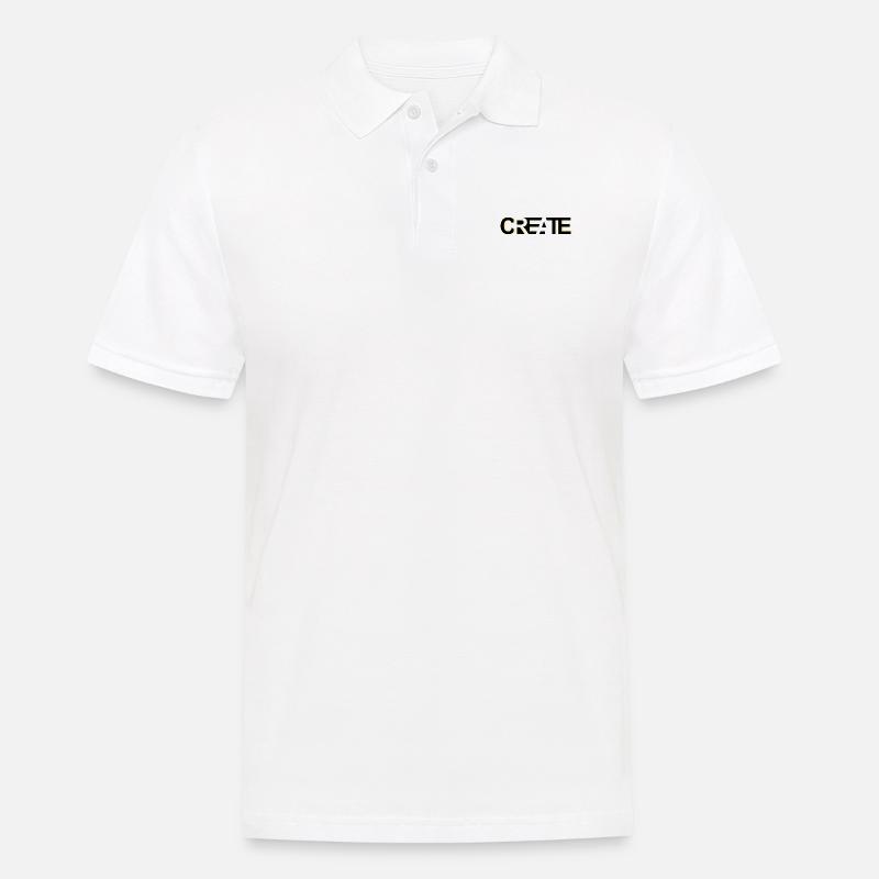 CREATE, modern, creative credo - Men's Polo Shirt - white