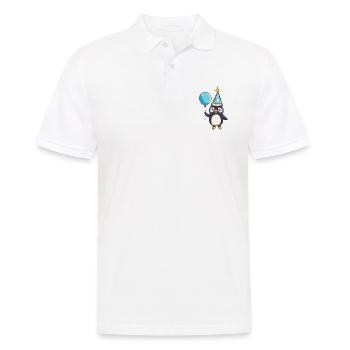 Pingouin Anniversaire Bébé - Polo Homme - blanc - Devant - Kai (181cm)