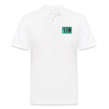 18 YEARS. 18th ANNIVERSARY. BIRTHDAY 18 YEARS. 18 - Men's Polo Shirt - white - Front - Kai (181cm)