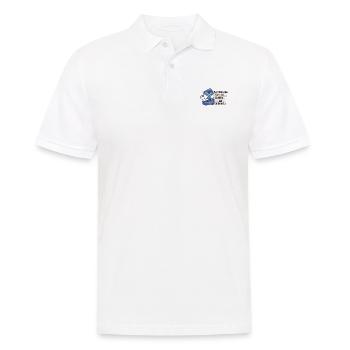 Faultier mit Kaffee: Lustiger Spruch - Männer Poloshirt - Weiß - Vorne - Kai (181cm)