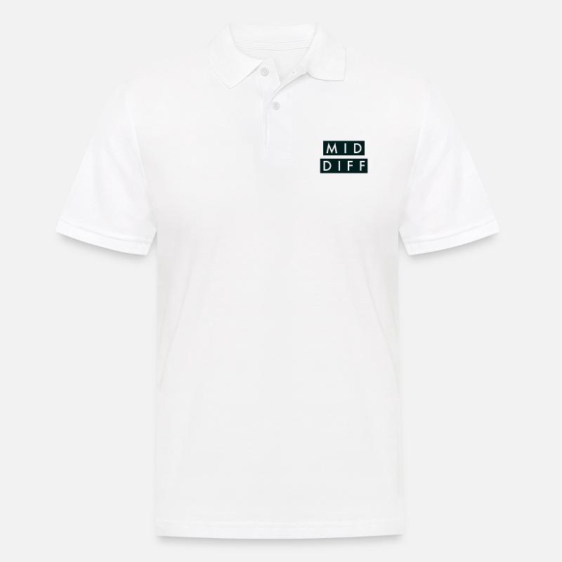 MID DIFF - Männer Poloshirt - Weiß