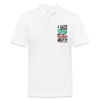 Bulgarian Bulgaria Bulgarian Flag I Hate Being - Men's Polo Shirt - white - Front - Kai (181cm)