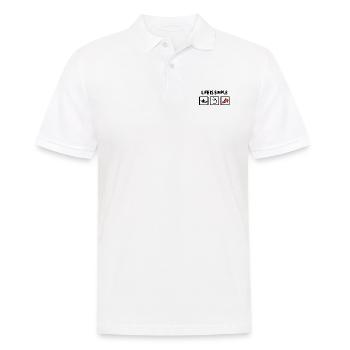 Life Can Be Simple Just Add Water Kayaking Paddle - Männer Poloshirt - Weiß - Vorne - Kai (181cm)