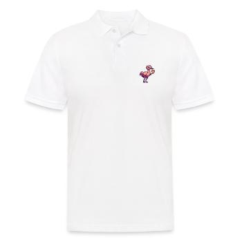Strauss Beer Pixel - Men's Polo Shirt - white - Front - Kai (181cm)