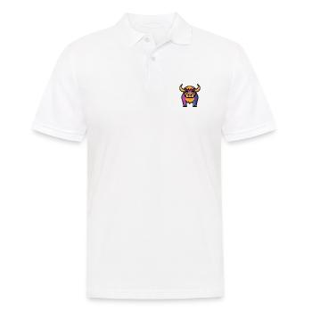 Stier Halloween Tier - Männer Poloshirt - Weiß - Vorne - Kai (181cm)