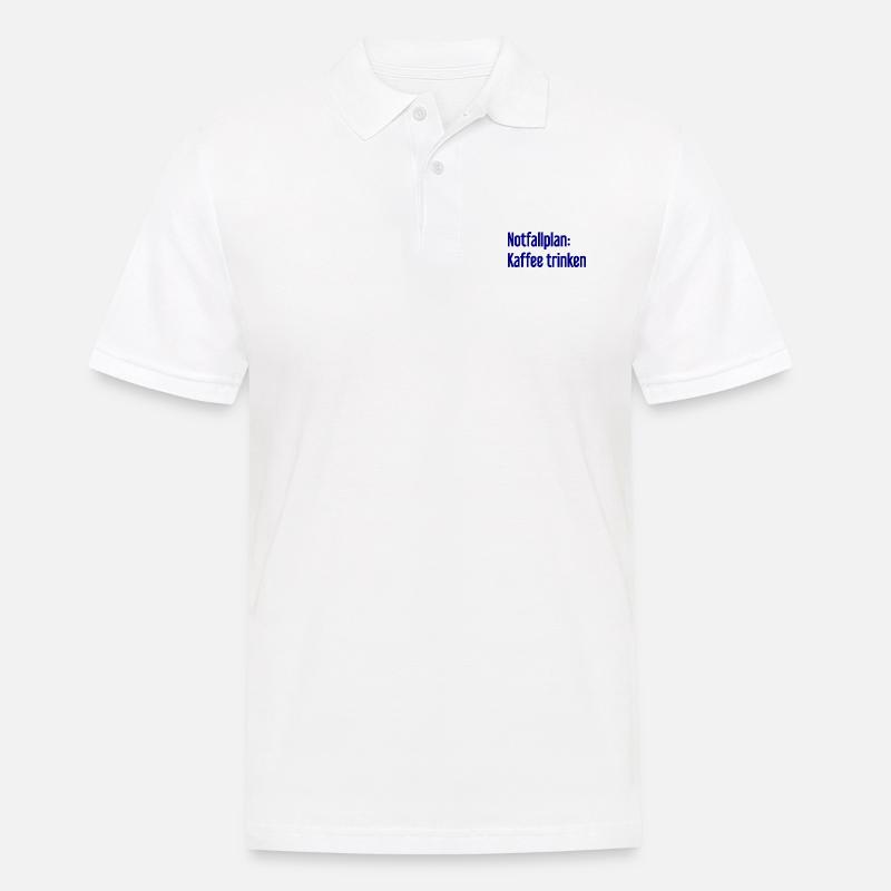 Coffee Contingency Plan - Men's Polo Shirt - white