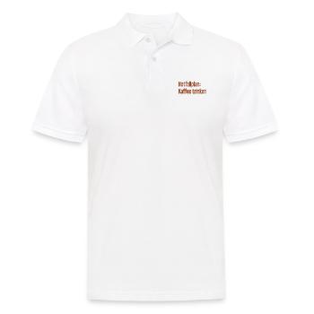 Kaffee-Notfallplan - Männer Poloshirt - Weiß - Vorne - Kai (181cm)