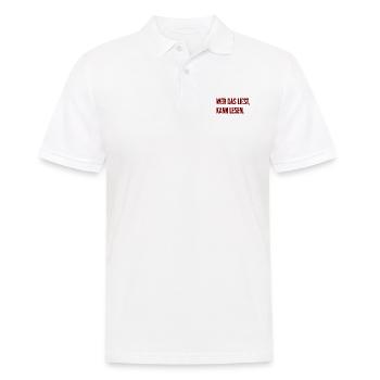 Si vous lisez ceci, vous pouvez lire. - Polo Homme - blanc - Devant - Kai (181cm)