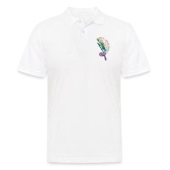 Chamäleon Eidechse Grafik Reptil Chamäleon Liebhaber - Männer Poloshirt - Weiß - Vorne - Kai (181cm)