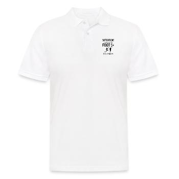 Foot Humour Football Cadeau - Polo Homme - blanc - Devant - Kai (181cm)