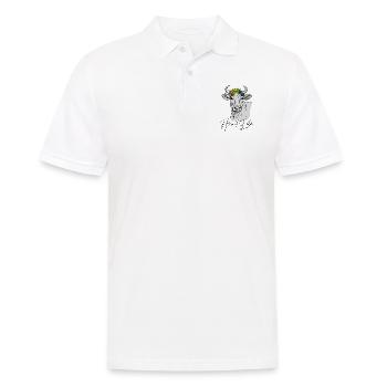 Kuh Heimat Liebe - Männer Poloshirt - Weiß - Vorne - Kai (181cm)