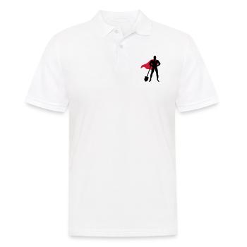 Held am Feld - Männer Poloshirt - Weiß - Vorne - Kai (181cm)