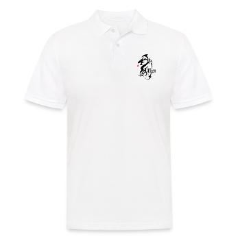 dragon tribal bzh hermine bretonne - Polo Homme - blanc - Devant - Kai (181cm)