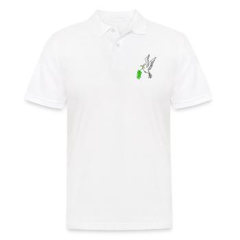 Friedenstaube gezeichnet - Männer Poloshirt - Weiß - Vorne - Kai (181cm)