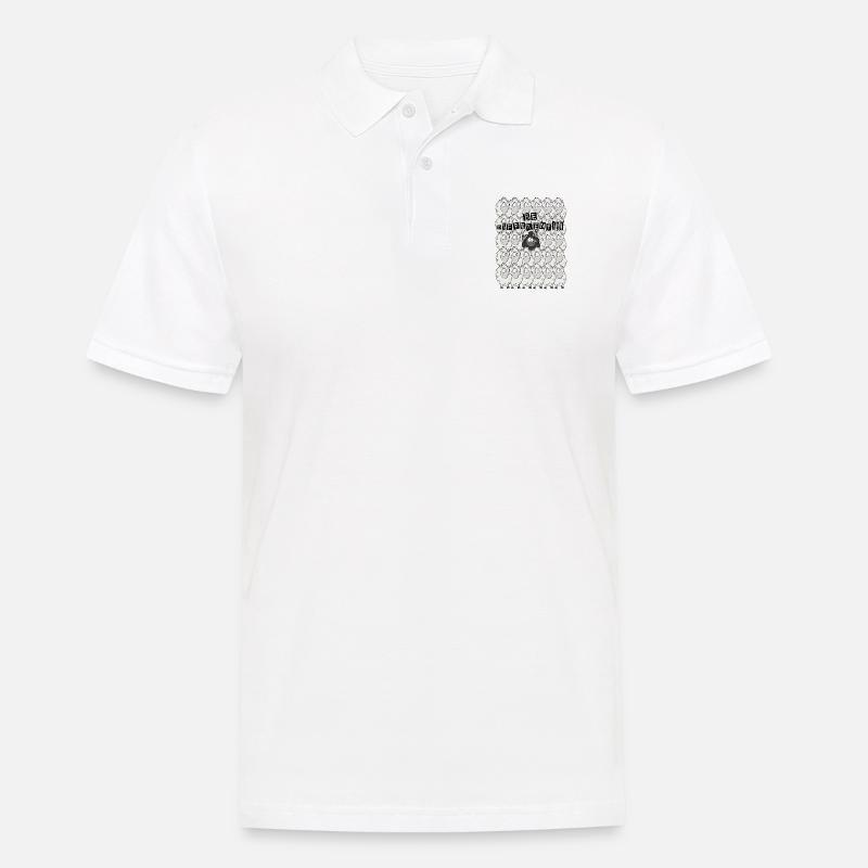 Schwarzes Schaf - Männer Poloshirt - Weiß