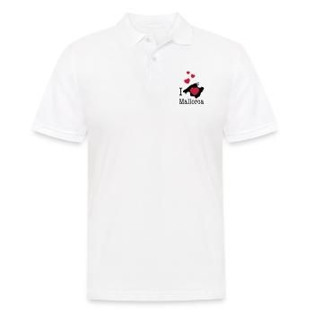 Mallorca Balearen Spanien Palme Ferieninsel Urlaub - Männer Poloshirt - Weiß - Vorne - Kai (181cm)
