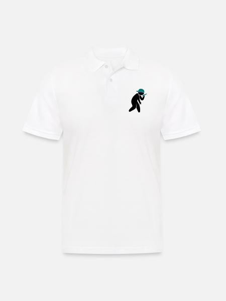 Hiphop Rapper (2c)++2013 - Men's Polo Shirt - white