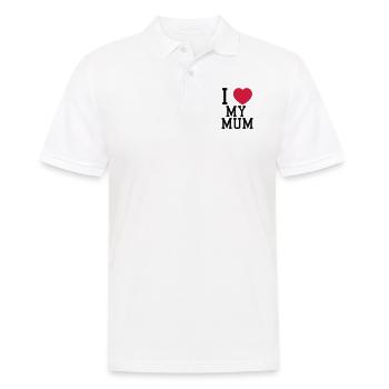 ich liebe meine Mama - Männer Poloshirt - Weiß - Vorne - Kai (181cm)