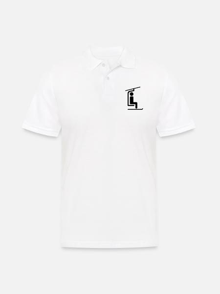 Sessellift - Männer Poloshirt - Weiß