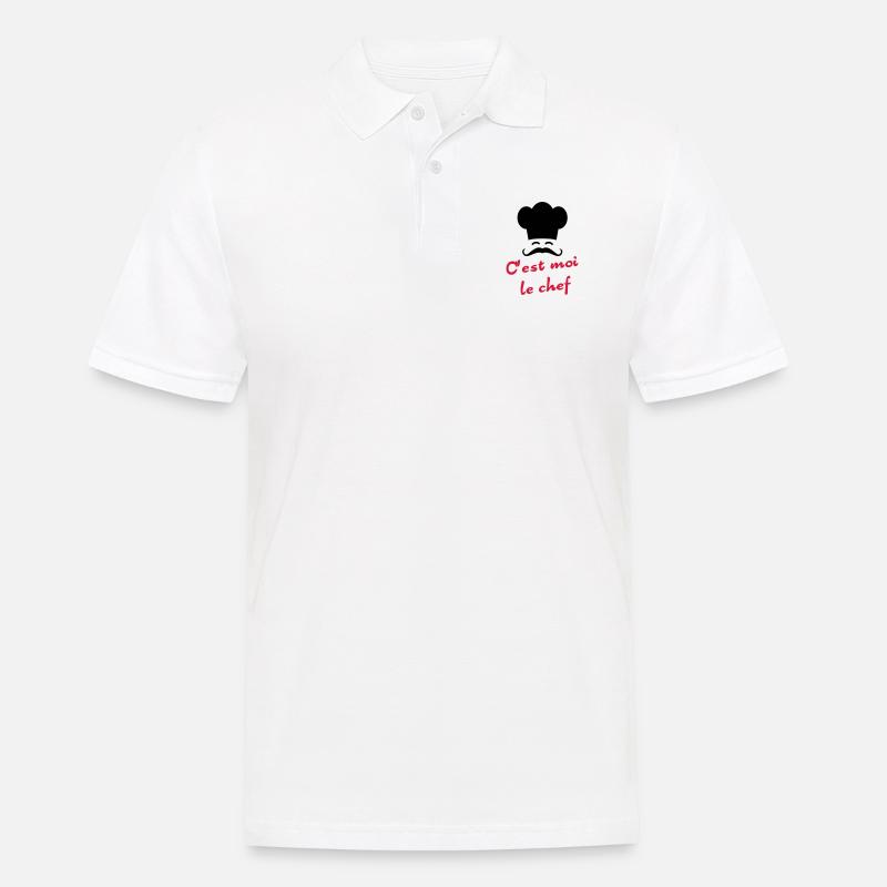 C'est moi le chef - Männer Poloshirt - Weiß