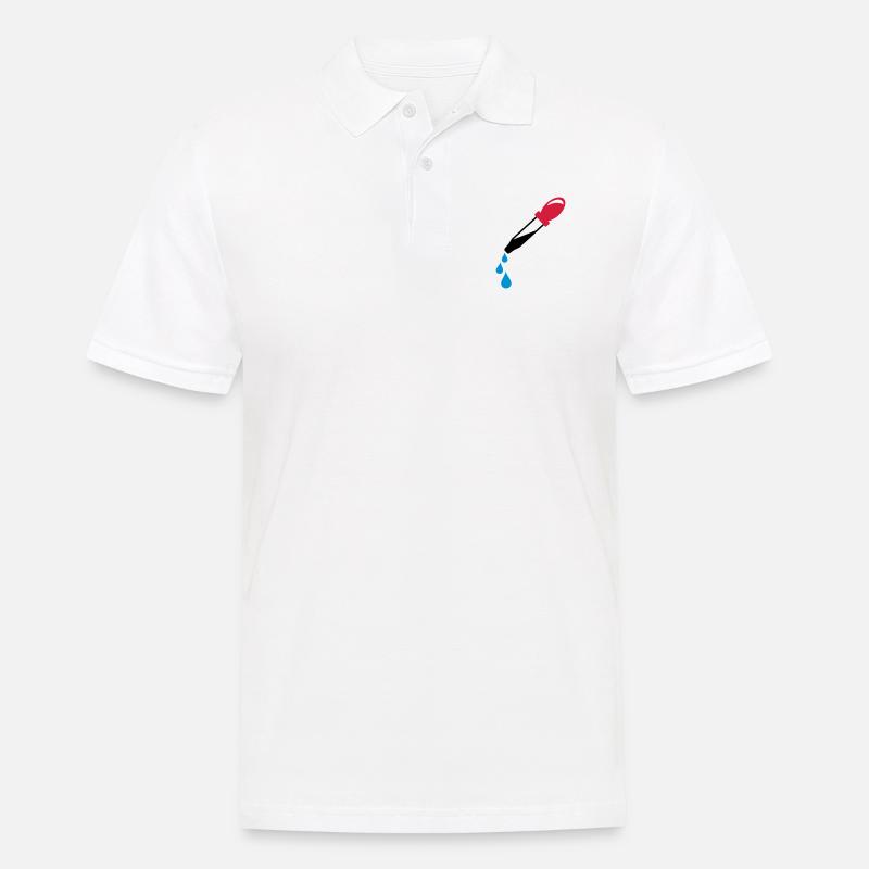 Pipette - Männer Poloshirt - Weiß
