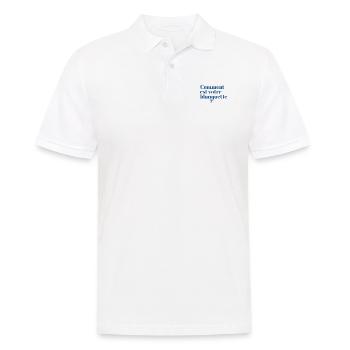 t-shirt comment est votre blanquette réplique oss - Polo Homme - blanc - Devant - Kai (181cm)
