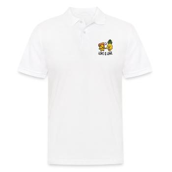 Pineapple Belongs On Pizza Funny Food - Men's Polo Shirt - white - Front - Kai (181cm)
