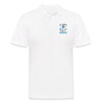 Mon dentiste préféré m’appelle Frère Zahnmediziner - Polo Homme - blanc - Devant - Kai (181cm)